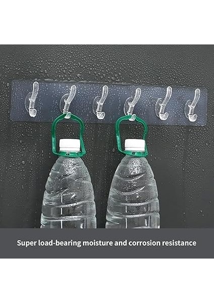 2 Adet Şeffaf Duvar Askısı 5'li Iz Bırakmayan Güçlü Yapışkanlı Askı Kapı Arkası Banyo Mutfak Düzenleyici Kanca Askılık fırsatları