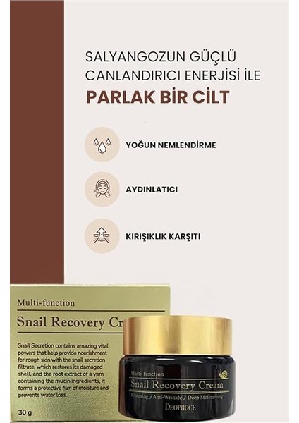 Salyangoz Müsini Içeren Aydınlatıcı ve Kırışıklık Karşıtı Premium Yüz Bakım Kremi 30 Mililitre fiyatları