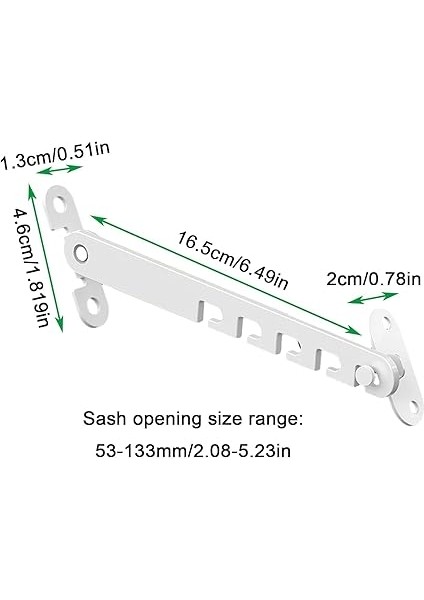 2 Set Pencere Stoperi, Pencere Sürgüsü, 18 Cm, Metal Pencere Sabitleyici, Açılır Pencereler, Pencere Kepenkleri Için, Pencere Stoperi, Pencere Açıklığını Ayarlamak Için, Beyaz fiyatları