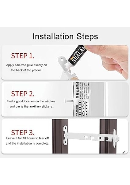 2 Set Pencere Stoperi, Pencere Sürgüsü, 18 Cm, Metal Pencere Sabitleyici, Açılır Pencereler, Pencere Kepenkleri Için, Pencere Stoperi, Pencere Açıklığını Ayarlamak Için, Beyaz modelleri
