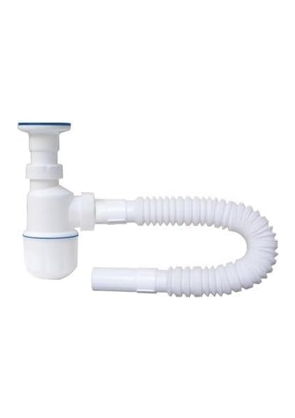Körüklü Tahliye Taslı Lavabo Evye Sifonu - Depolu Lavabo Evye Gider Borusu