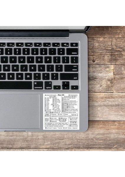 Master Mac Os MacBook Air Pro Decal Sticker Cheat Sheet Accessories Keyboard Shortcuts Temporary Adhesive Mac Laptop Accessory M1+Intel, Clear Vinyl Sticker, Compatible With 13/14/16 Inch iMac