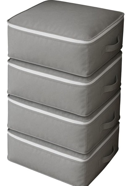 4 Adet Çok Amaçlı Giysi Dolap Düzenleyici Hurç- Kazak-Giysi-Pike-Battaniye Hurcu 40X40X30 cm