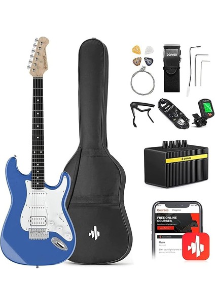 DST-100T Elektro Gitar Seti (Lake Blue)