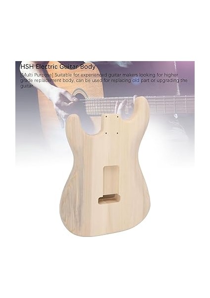 Gitar Gövdesi, Kavak Ahşap Elektro Gitar Gövdesi Değiştirme Diy Gitar, Bitmemiş Elektro Gitar Gövdesi St Stili Standart Hsh Rotası Için fiyatları
