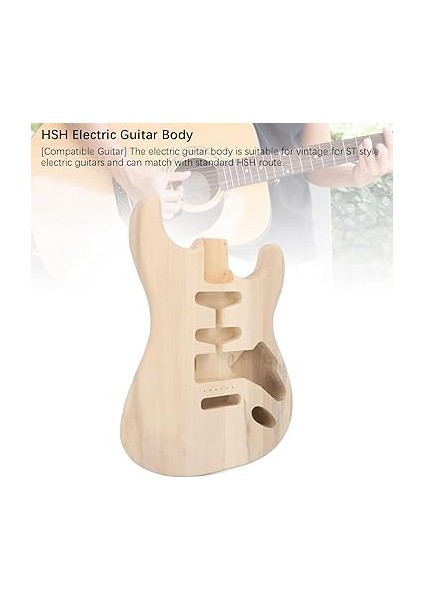 Gitar Gövdesi, Kavak Ahşap Elektro Gitar Gövdesi Değiştirme Diy Gitar, Bitmemiş Elektro Gitar Gövdesi St Stili Standart Hsh Rotası Için indirimleri