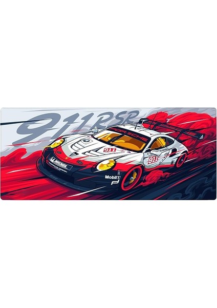 Gaming Mouse Pad 70X30 cm Xl Büyük Dikişli Kenar Speed Oyuncu Mouse PAD(911RSR, 70X30 Cm)