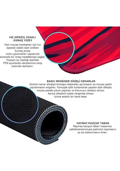 Gaming Mouse Pad 70X30 cm Xl Büyük Dikişli Kenar Speed Oyuncu Mouse PAD(911RSR, 70X30 Cm) modelleri