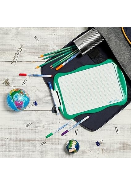 Velleda Mini Beyaz Tahta, Kalem 1721, Silgi, 20 x 30 Cm. Yazı Tahtası, Mavi Kalem ve Silgi ile Birlikte modelleri