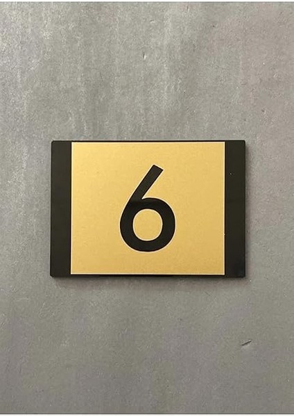 Gold Tasarım Kendinden Yapışkanlı Daire Kapı Numarası -6 fiyatları