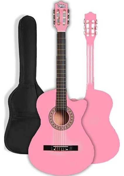 CG-395PK Pembe Renk Kesik Klasik Gitar 4/4 Yetişkin Boy Sap Ayarlı Full Set fiyatları