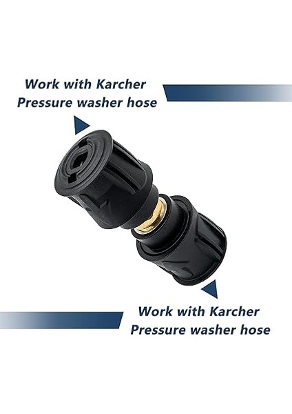Tabanca ve Basınçlı Yıkama Için Yüksek Basınçlı Hızlı Montaj, Hortum Bağlantı Adaptörü Sadece Kärcher Hortumu Için, M22 14MM Dişi Diş, 2 Paket indirimleri