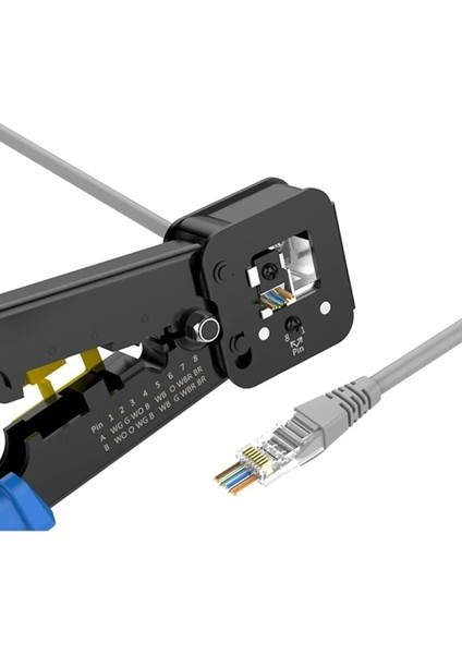 Nesil RJ45 Pense EZRJ45 Sıkma Pensesi RJ11 RJ12 RJ45 Ethernet Konektörü Sıkma Kesme Pensesi 10 Adet Yeni Nesil Delikli Jack Hediyeli