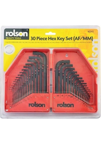 40345 30 Pc Mm/ımp Hex Key Set modelleri