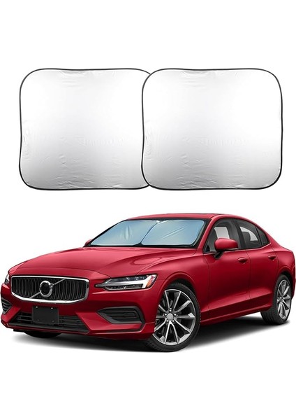 Ön Cam Güneşlik Araba Cam Güneşliği Otomobil Güneşlikleri Araç Gölgelik Oto Ön Cam Güneşliği 78-68 cm 2 Parça