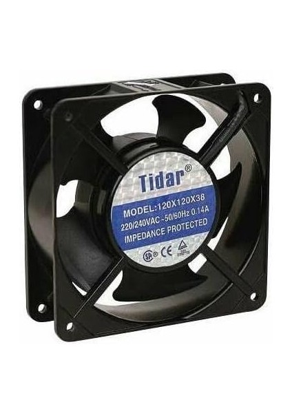 Tidar 120X120X38 mm 220V Ac Kare Fan -Kargo Bedava