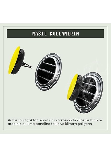 Spin Araba Klima Kokusu - Profesyonel Otomobil Kokusu | Bpa &amp; Sıvı Içermez | 90 Gün Etkili | Araç Parfümü (Energetıc) fırsatları