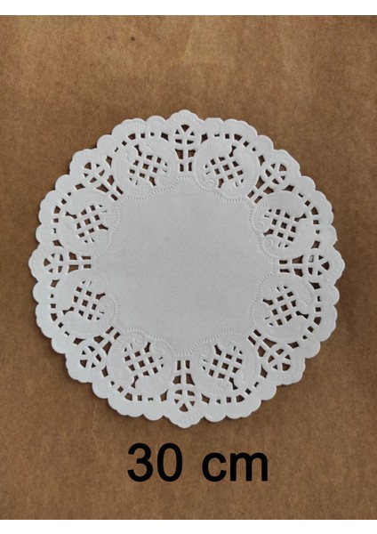 100 Adet 30 cm Yuvarlak Dantel Kağıt Tabak Altlığı