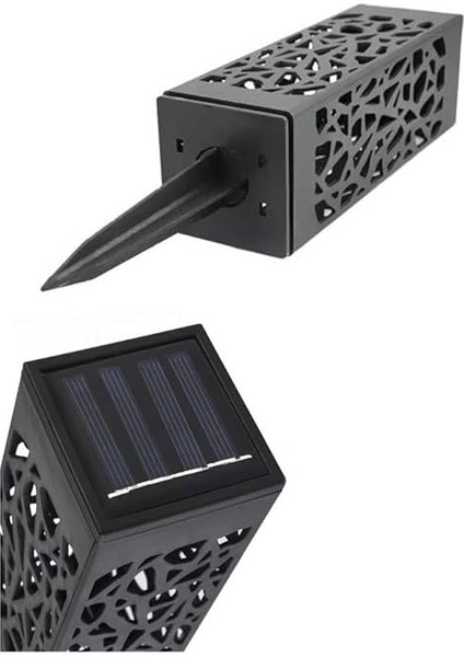 6'lı Solar Bahçe Lambası, LED Aydınlatmalı, 28 cm Çap, Abs Gövde, IP65 Su Geçirmez, Zemine Gömülebilir, Karanlıkta Otomatik Yanan, Gündüz Otomatik Şarj Olan Lamba, 040, Siyah fırsatları