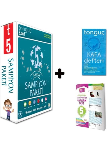 5. Sınıf Şampiyon Paketi Seti (6 Kitap) + ( Tüm Dersler Yaprak Test ve Kafa Defteri Hediyeli)