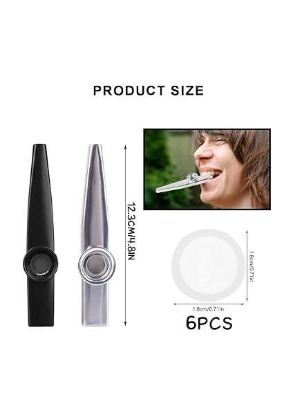 Kazoos 2 Adet Set, Metal, Kazoo Metal, Kazoo Enstrüman, Çocuklar ve Müzik Severler Için, Kazoo Çocuklar (Gümüş U fiyatları