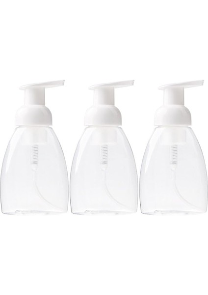 Köpük Pompa Dağıtıcı, Doldurulabilir Pompa Boş Şişe 10,5 Oz (300 Ml), Plastik, 3 Adet