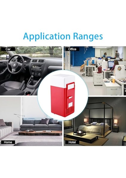 Mini USB Buzdolabı - LED Mini USB Buzdolabı USB Buzdolabı Içecekler Içecek Kutuları Buzdolabı ve Isıtıcı (Kırmızı) fırsatları