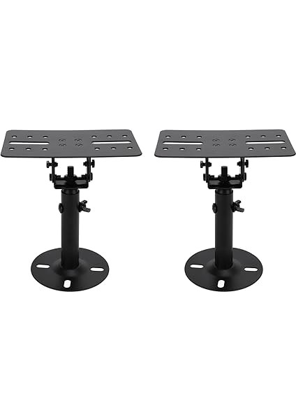 Duvar Montaj Hoparlör Braketi Sağlam Demir Yapısı, Kitaplık Profesyonel Hoparlörler Için Ayarlanabilir Tasarım, Geniş Uyumluluk, Çeşitli Ortamlar Için Uygun, 88LBS Yük Yatağı, 2 Taban 2 Destek indirimleri