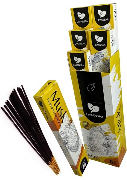 Musk (Misk) Kokusu Özel Aroma Kokusu Agarbatti Arınma Meditasyon 20 Adet 1 Paket Çubuk Tütsü