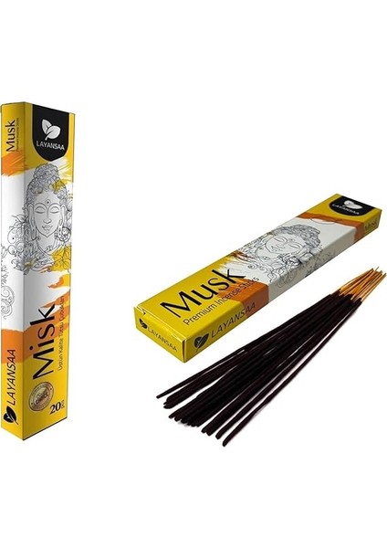 Musk (Misk) Kokusu Özel Aroma Kokusu Agarbatti Arınma Meditasyon 20 Adet 1 Paket Çubuk Tütsü fırsatları