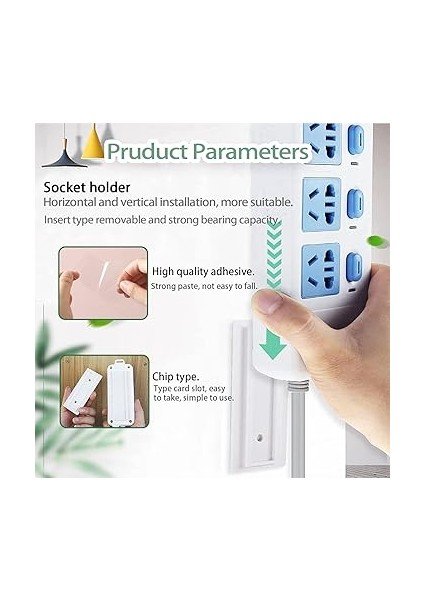 4 Adet Kendinden Yapışkanlı, Delmesiz Soket Tutucu, Duvar Askısı, Priz Sabitleyici, 16 Kablo Düzenleyici Klipsli, Priz Sabitleyici, Kendinden Yapışkanlı Power Board Tutucu, Wifi Yönlendirici Için, fırsatları