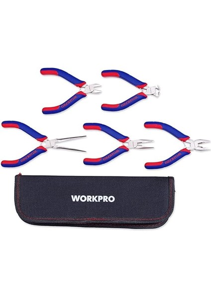 WP201015 Cr-V 5 Parça Elektronikçi Profesyonel Mini Pense Seti + Bez Taşıma Çantası indirimleri