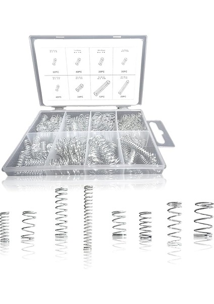 - Perfect Sıkıştırma Yayları 246 Parça Spiral Set Baskı Yayı Metal Çelik Yay (2)