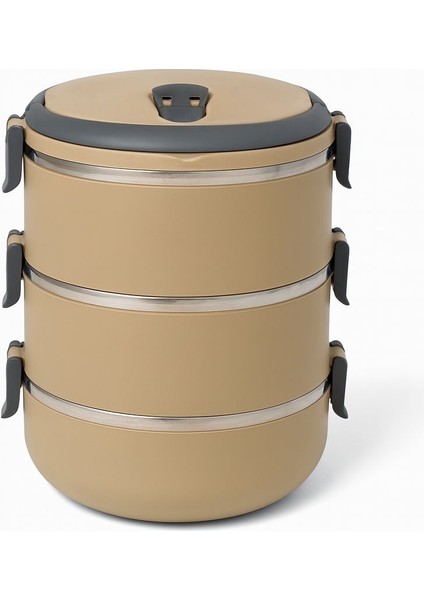 Yeni Renk 3 Katlı Sefer Tası Yemek Termosu Açık Kraft fiyatları