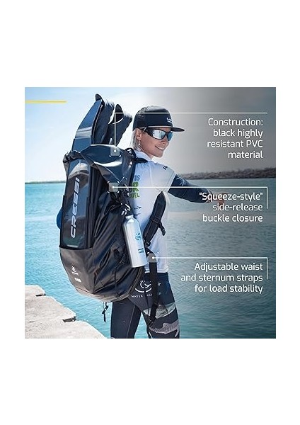 Dry Gara Dalış Çantası %100 Su Geçirmez Pvc Kumaş Çanta Siyah 66 cm indirimleri