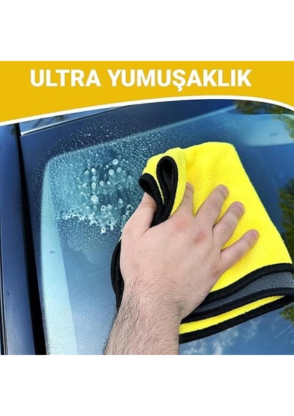 Oto Kurulama Bezi Araç Bez ve Sünger Mikrofiber Temizleme Yıkama Cam Araba Kurulama Temizlik Silme Bezleri Havlusu Profesyonel 50X70 Sarı/gri (1) modelleri