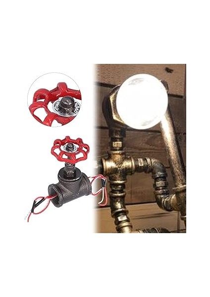 Anahtarlar ve Soketler Vintage 3 4ın Stop Vanası Dönen Işık Anahtarı Elektrik Telli Steampunk Lambaları Masa Lambaları Parçaları fiyatları