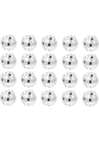 20 Adet Disko Süsleme Yansıtıcı Cam Toplar Düğün ve Parti Dekorasyonu Için Işık Yansıtan Küreler