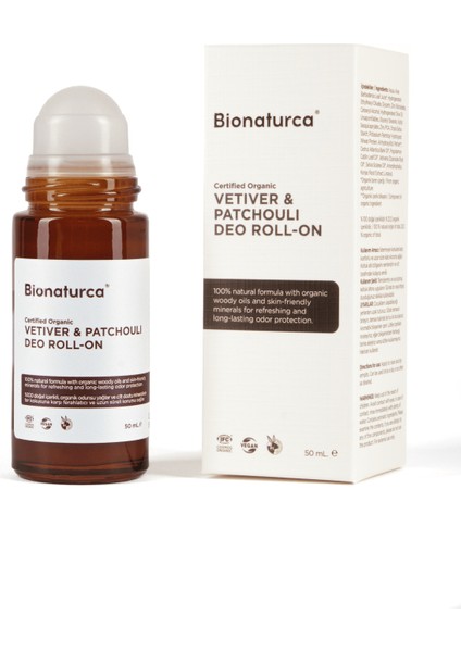 Organik Sertifikalı Vetiver & Paçuli Deo Roll-On 50 Ml-Bionaturca modelleri