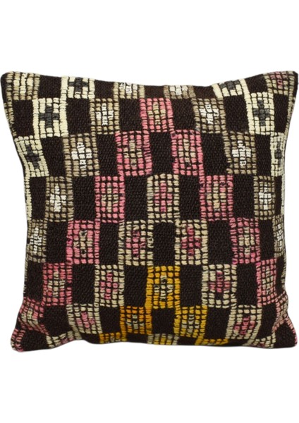 Yeni El Dokuma Dekoratif Kilim Kırlent Yastık Kılıfı 6427