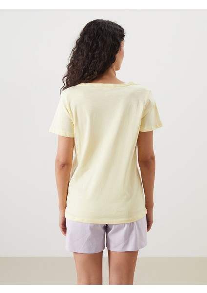 Yeni Sezon Bisiklet Yaka Kadın Pijama Üstü fırsatları
