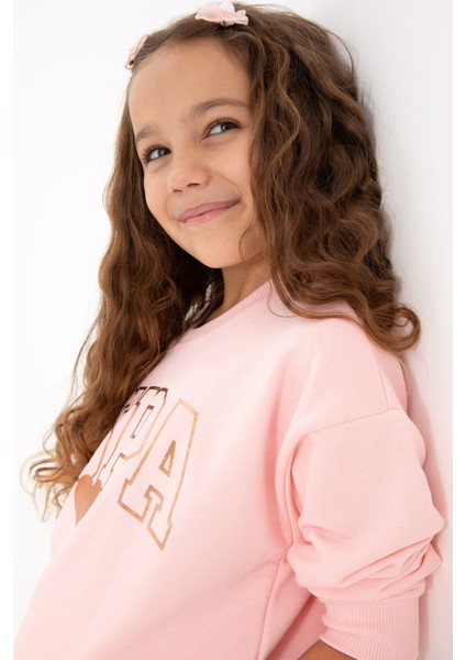 Kız Çocuk Açık Pembe Pijama Takım 50318935-VR078 modelleri