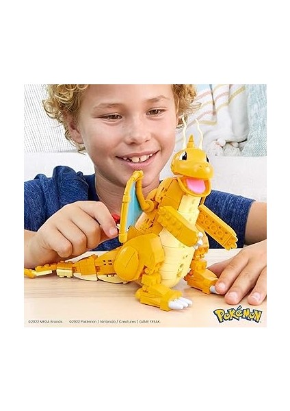 Çocuklar Için Kinetik Yapı Parçasıyla Hareket Özelliği Bulunan, Birleştirilebilir ve Eklemleri Bükülebilir Büyük Ölçekli Mega Pokémon Dragonite Yapı Oyuncakları, HKT25 fırsatları