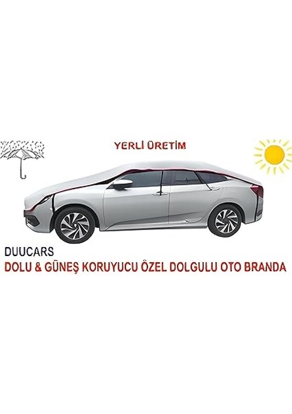 Katlı Sade Üst Araba Dolu Brandası Suv Sedan Hatchback ve Station Wagon Uyumlu Dolu &amp; Güneş Koruyucu Branda fırsatları