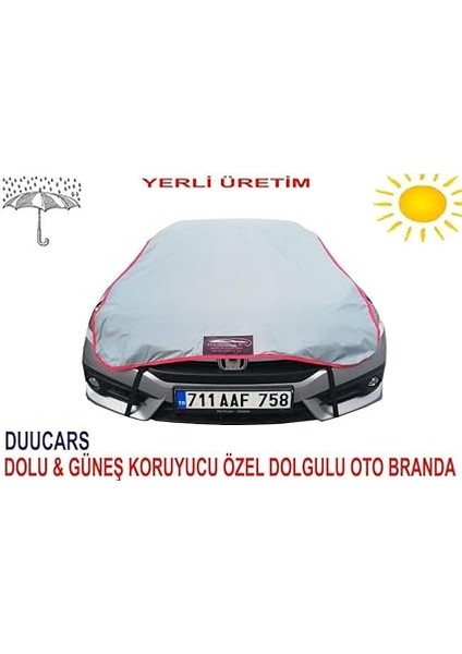 Katlı Sade Üst Araba Dolu Brandası Suv Sedan Hatchback ve Station Wagon Uyumlu Dolu &amp; Güneş Koruyucu Branda indirimleri