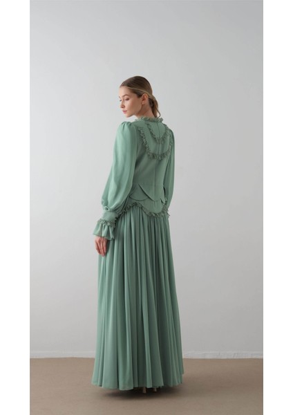 Bel Detayı Parçalı Krep Elbise Siyah modelleri