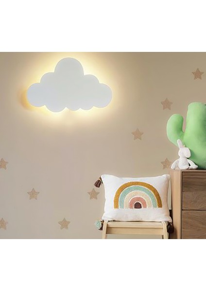 Bulut Gece Lambası Çocuk Odası Bebek Odası Dekoratif Aydınlatma Tekli - LED Işıklı (40CM) modelleri
