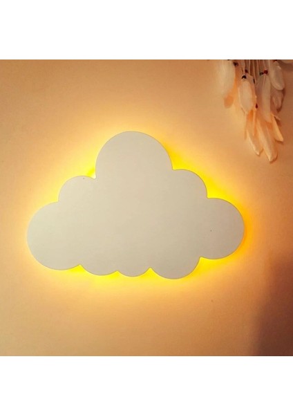 Bulut Gece Lambası Çocuk Odası Bebek Odası Dekoratif Aydınlatma Tekli - LED Işıklı (40CM) fırsatları