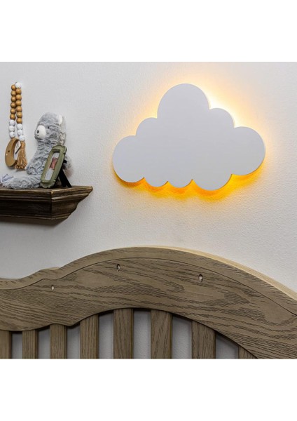 Bulut Gece Lambası Çocuk Odası Bebek Odası Dekoratif Aydınlatma Tekli - LED Işıklı (40CM) indirimleri