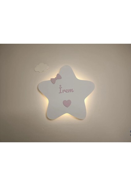 Yıldız Gece Lambası Çocuk Odası Bebek Odası Dekoratif Aydınlatma Isme Özel fiyatları